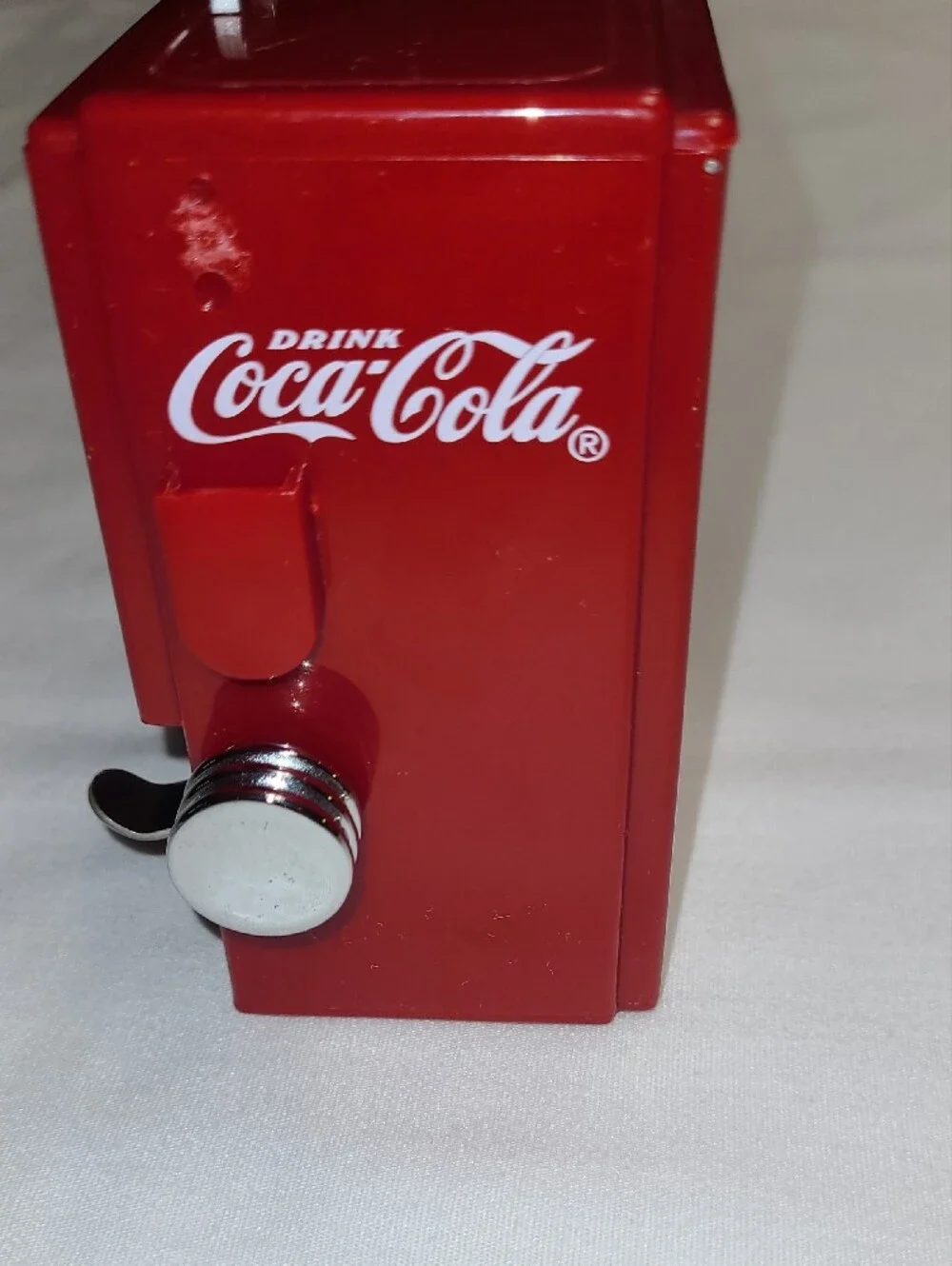 1995  Coca-Cola red vintage cooler toothpick dispenser home or bar collectible